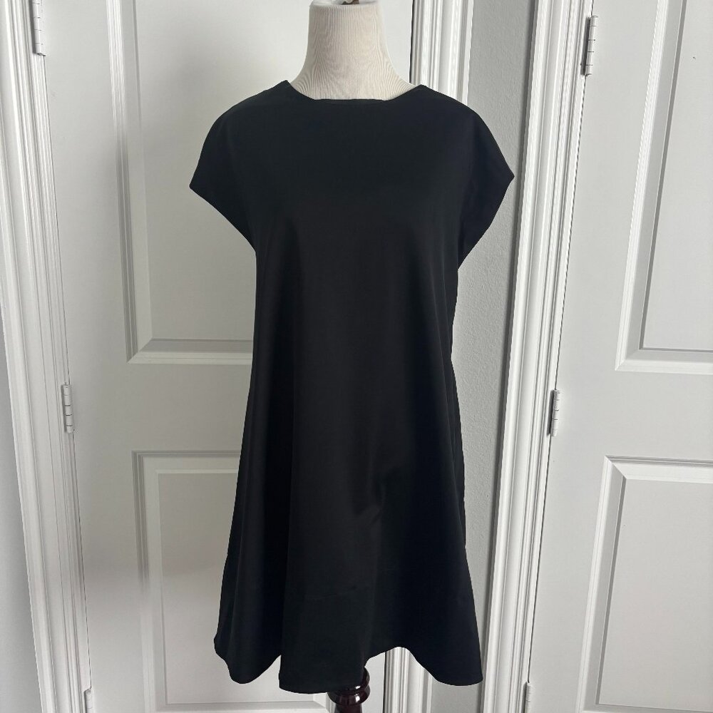 NWOT COS Black A-line Dress Tie Back Small